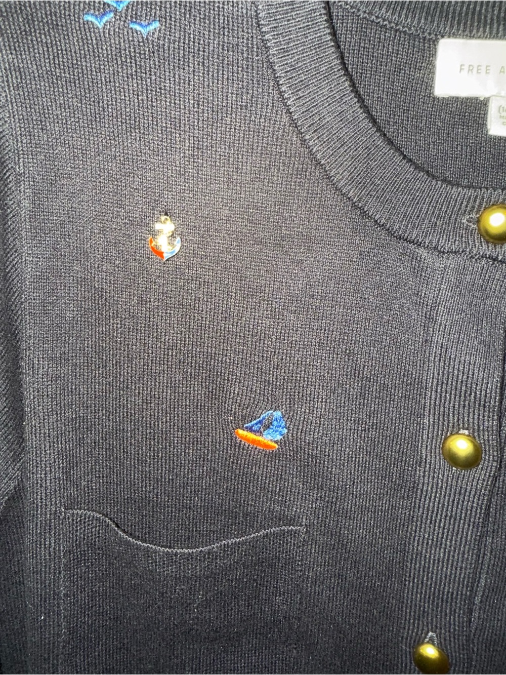 Cute Nautical Embroidered Sweater - Picture 2 of 5